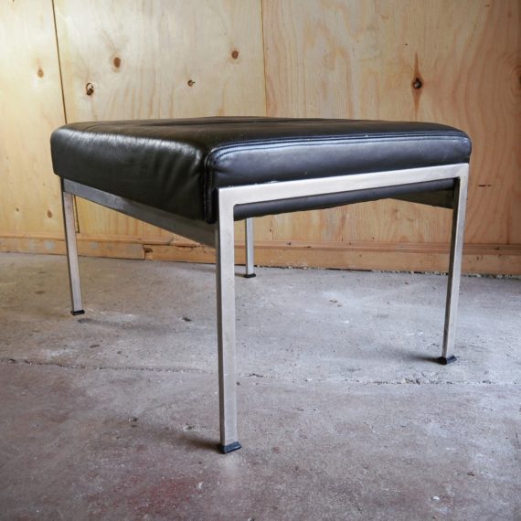 Ottoman Lotus - Rob Parry Gelderland de Ster - 60's - black leather & steel - sold