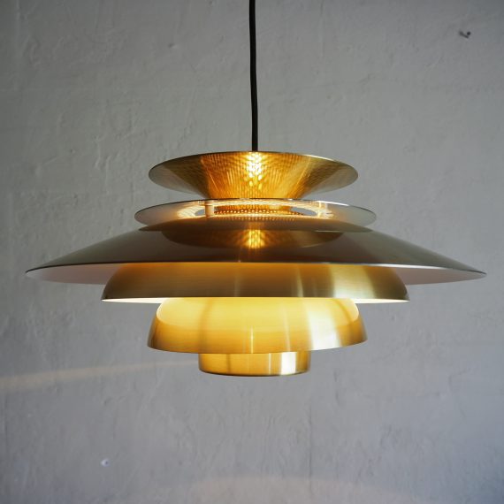 messing Danish design hang Lamp - JEKA, type VERONA - 1 klein krasje - Ø40cm snoerlengte 150cm - sold