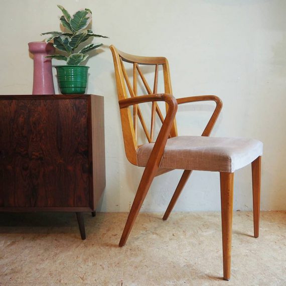 50's Poly Z Chair - A.A. Patijn - Dutch design - heeft een nieuwe bekleding/vulling nodig - €95