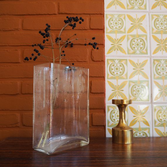 Vintage design Vaas - Helena Tynell voor Riihimaen Lasi, Finland - 20x13x8cm - € 45