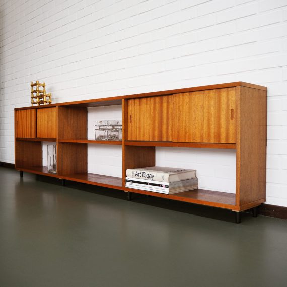 Vintage design Laag Dressoir / televiesiekast - B200xD24xH56cm - zeer goede staat - Teak Sideboard - sold