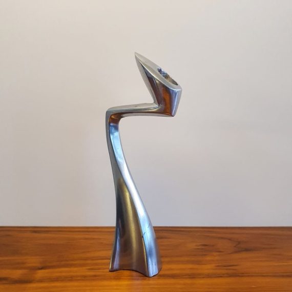 SWAN Kandelaar, Matthew Hilton jaren 80 - Vintage Candle Stick - wat oxidatie hier&daar, verder in goede staat - H26 cm - € 60