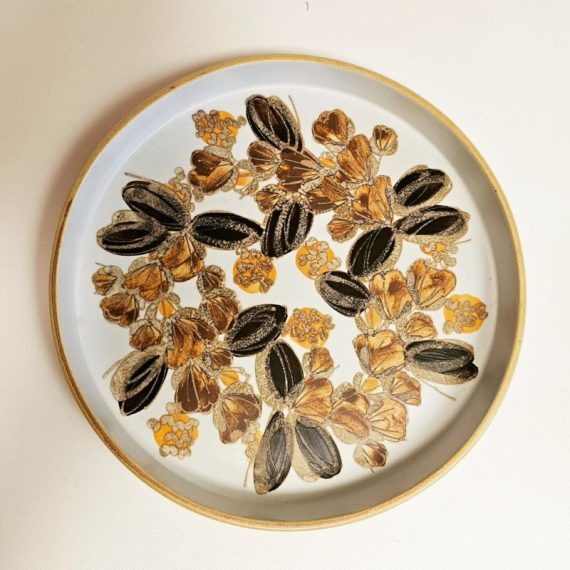 Grote ronde Royal Copenhagen Schaal van Ellen Malmer, vintage Deens design - Ø33cm type Fajance - € 115