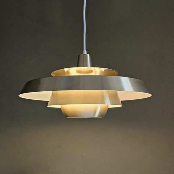 Vintage messing Hanglamp Deens design - Ø 40cm in zeer goede staat, nagekeken en ophangklaar - € 285